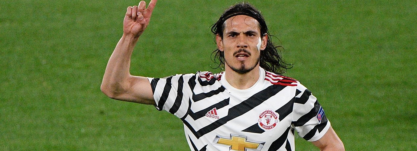 Edinson Cavani po zdobyciu gola dla United