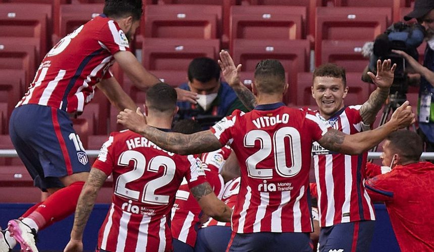 piłkarze atletico madryt po zdobyciu gola