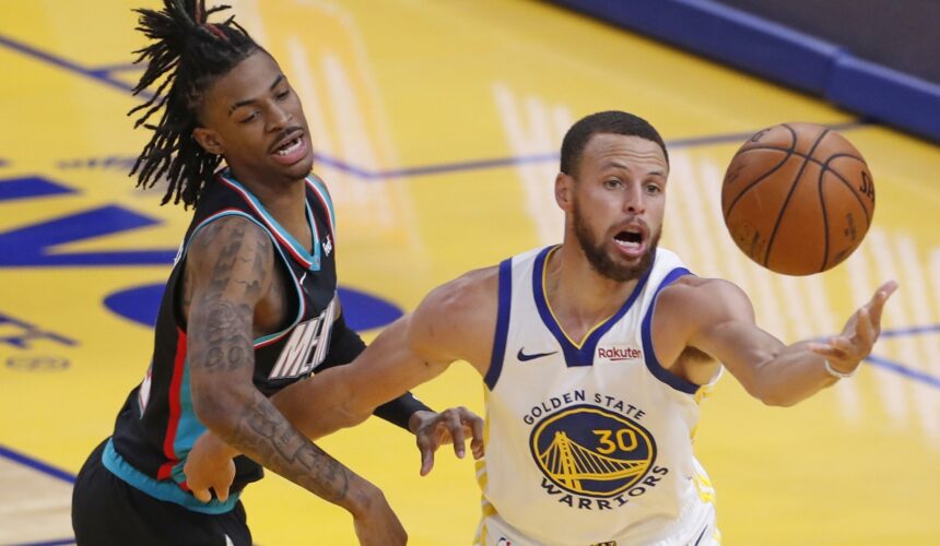 nba-koszykowka-memphis-grizzlies-golden-state-warriors-ja-morant-stephen-curry
