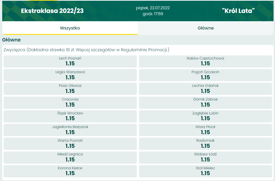 PROMOCJA BETFAN: Obstaw "Królów Lata" i weź udział w podziale 50 tys.!