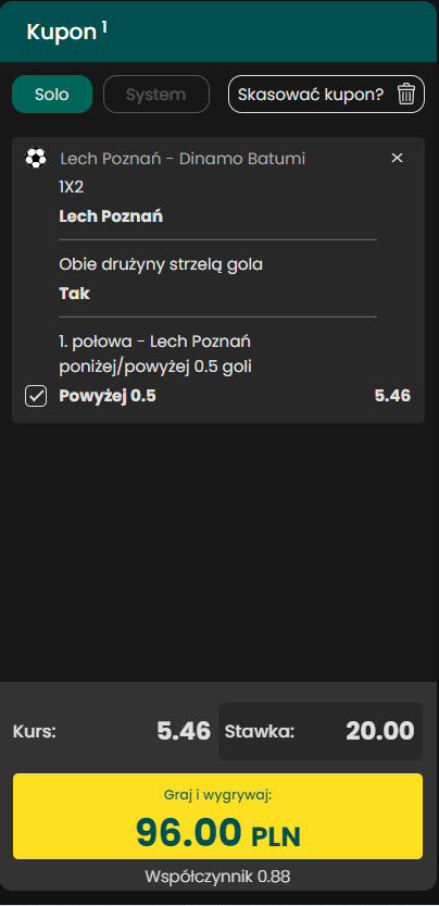 Zwycięska taktyka 1-4-4-2: Promocja BETFAN