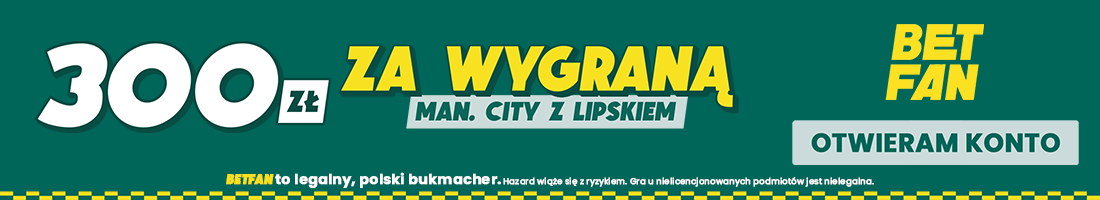 300 zł za wygraną Manchesteru City z Lipskiem - promocja BETFAN